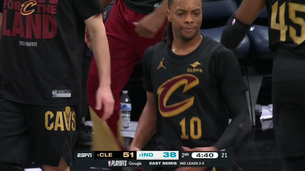 Darius Garland picks up his fourth foul in the first half of Game 3 😳