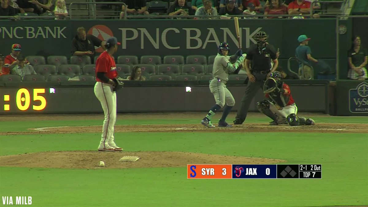Drew Gilbert with a home run for Triple-A Syracuse!