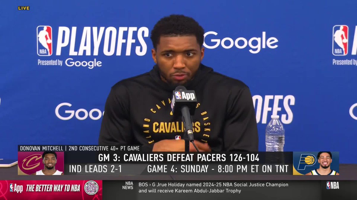 "1,000%" 😤 Donovan MItchell when asked if he felt Game 3 was a must-win.