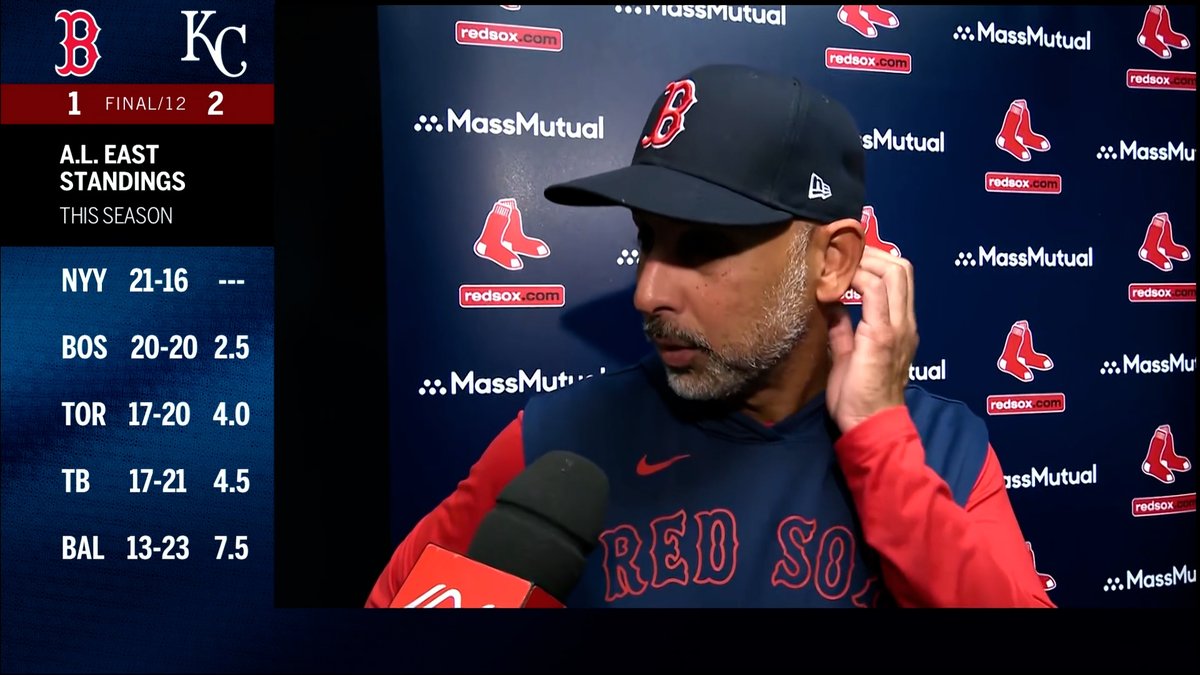 “We didn’t advance runners throughout the game… we’ve just got to show up tomorrow, try to do the little things, and win a ballgame.” Alex Cora after tonight’s extra-inning loss.