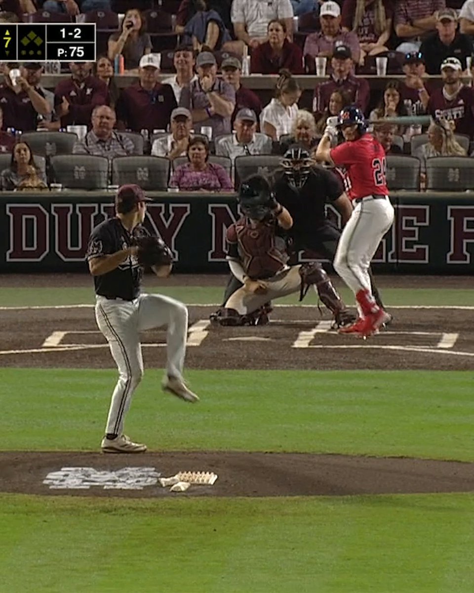 🔺 8 IP 🔺 0 ER 🔺 15 Strikeouts 🔺 W over Ole Miss What a performance by Mississippi State Baseball's Evan Siary 🔥