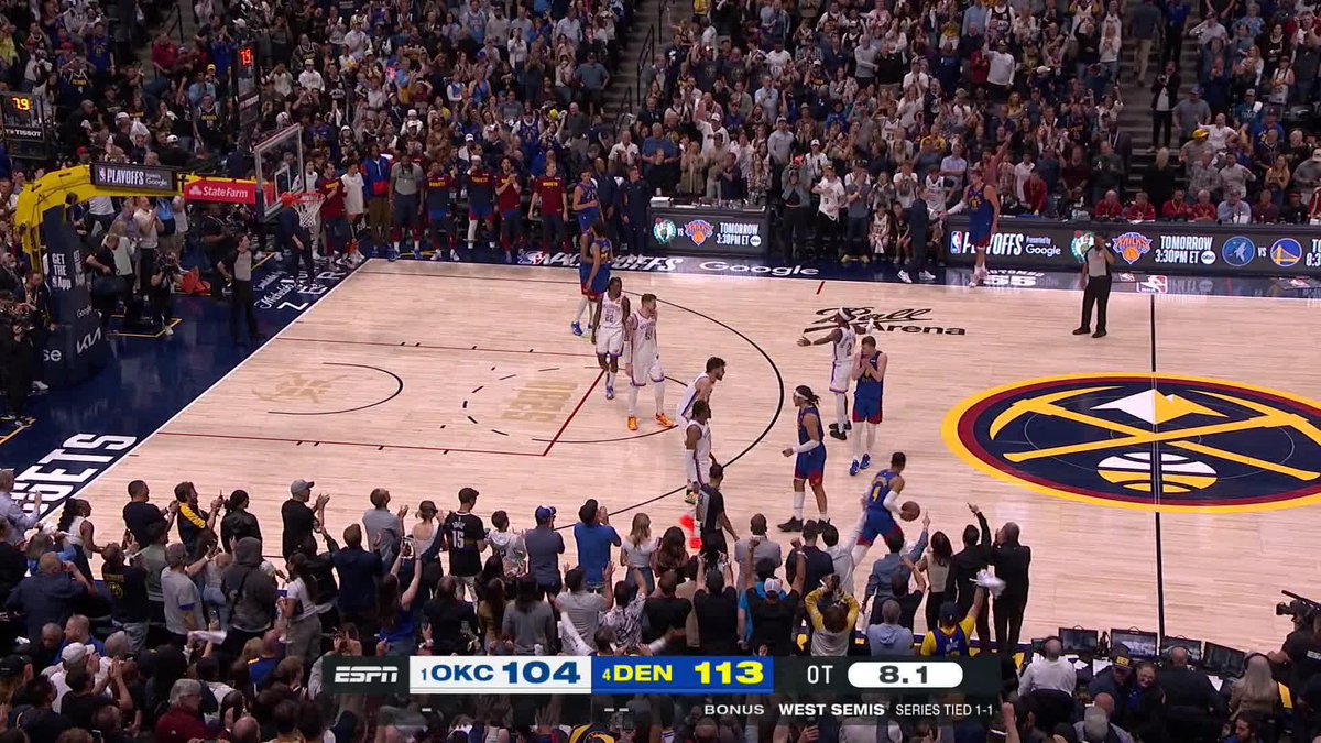 NUGGETS WIN GAME 3 IN OT THRILLER ‼️ Denver goes up 2-1 in the series 😤