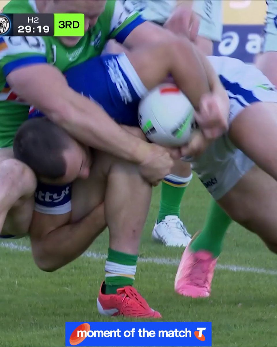ETHAN STRANGE 👏 #NRLRaidersBulldogs Telstra Moment of the Match