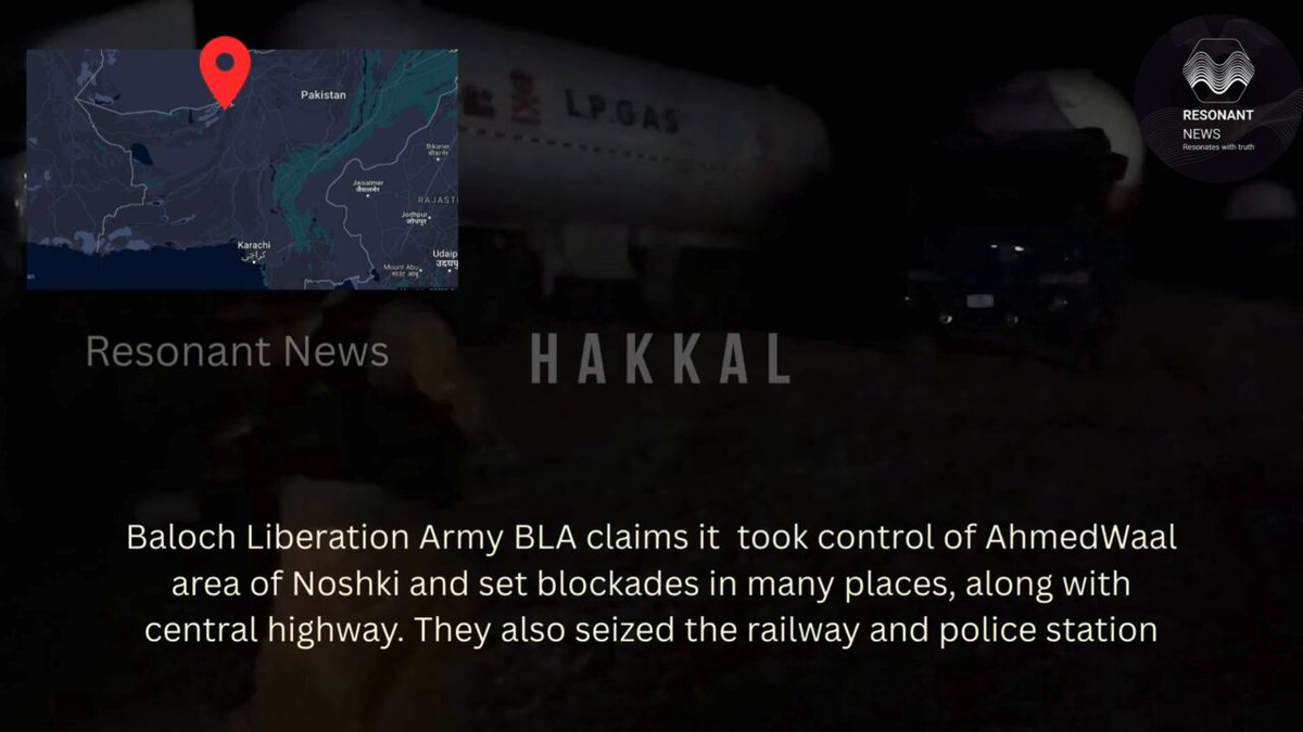 🔴Baloch group BLA has taken over #Noshki city BLA claims they have taken over the Police station and railway station (AhmedWaal area of Noshki)