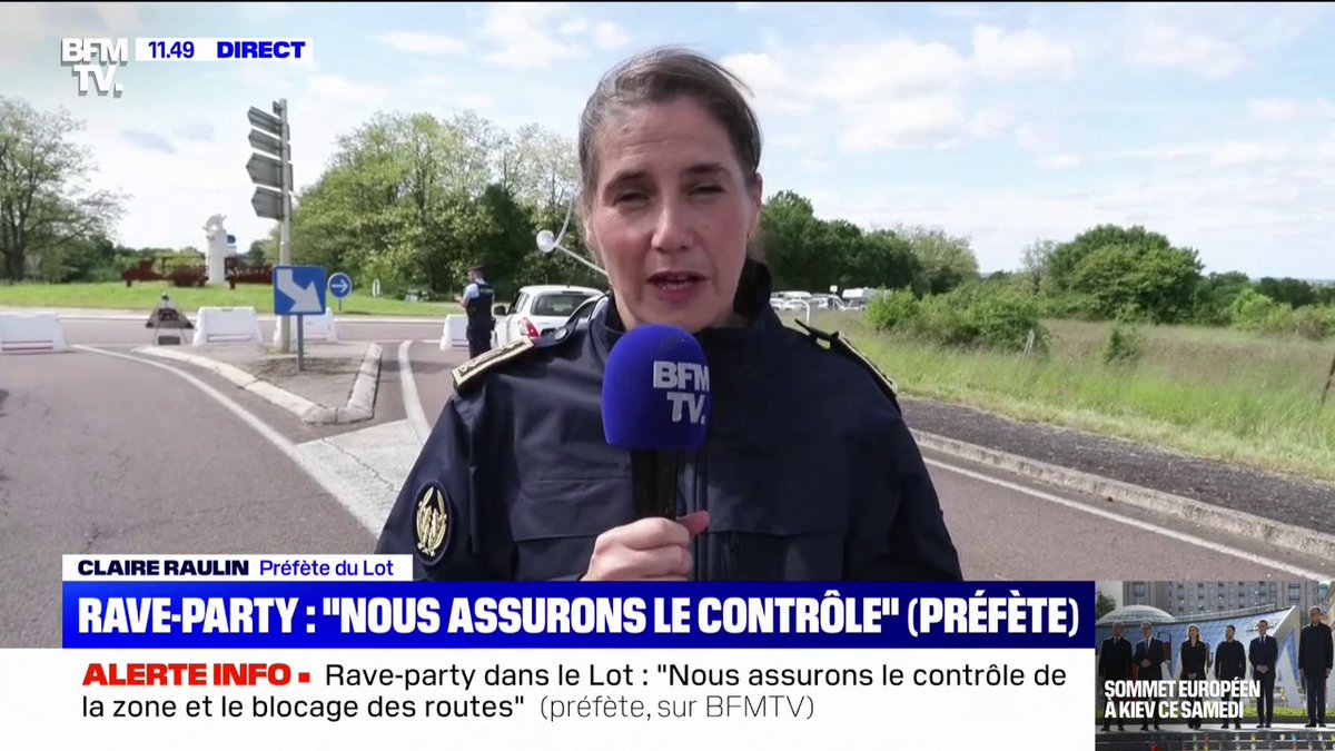 Rave-party: "Autour de 10.000 personnes sur la zone", détaille la préfète du Lot