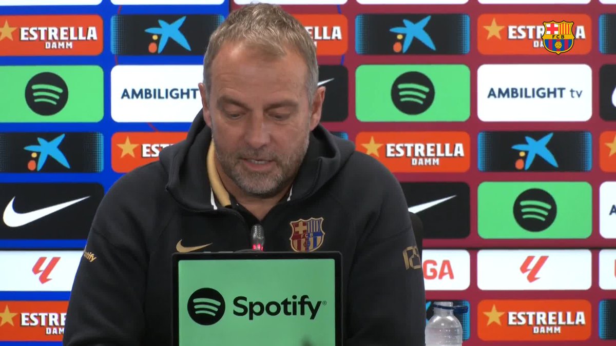 🎙️ HANSI FLICK: “After the defeat in Milan...it was not easy. But I think we are doing great...four more matches to go.” #ElClásico
