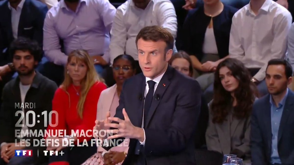 🔴"Emmanuel Macron - Les défis de la France" ▶️Émission exclusive ce mardi 13 mai à 20h10 sur TF1 présentée par Gilles Bouleau 👇Le président de la République sera interpellé par plusieurs personnalités de la société civile et par les utilisateurs de la plateforme TF1+