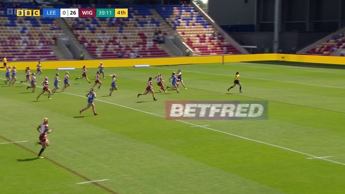 Wigan increase their lead thanks to Emily Veivers. #ChallengeCup