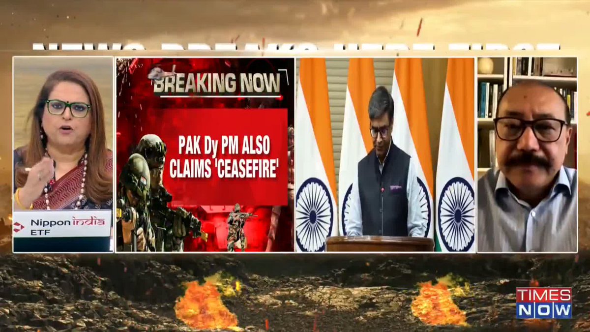 #BREAKING India Confirms Ceasefire Deal Both sides (India & Pak) would stop all firing and military action on land, air, and sea...: Foreign Secretary Vikram Misri announces.