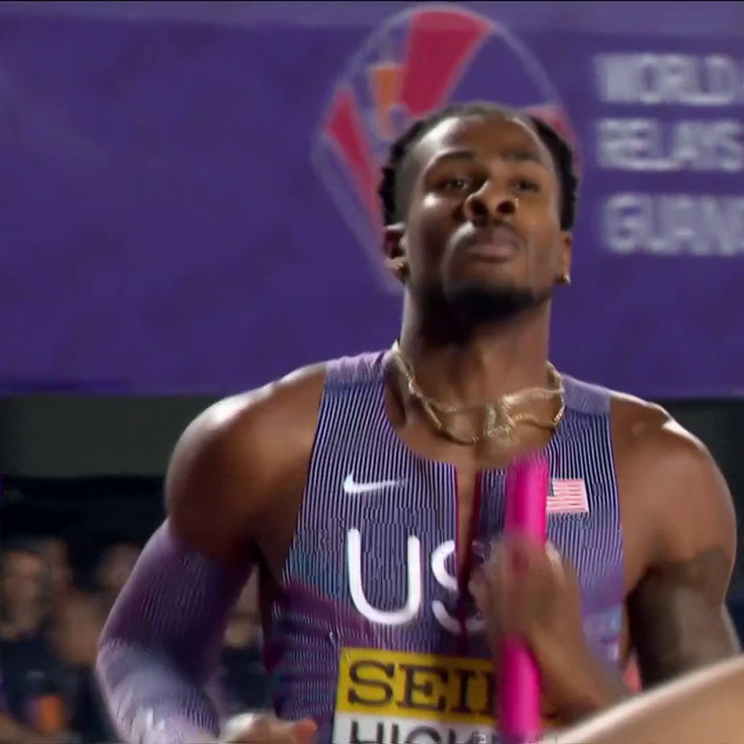 🇺🇸US men taking their 4x100m heat! Will they win the final? 🤔 📺 CNBC & Peacock
