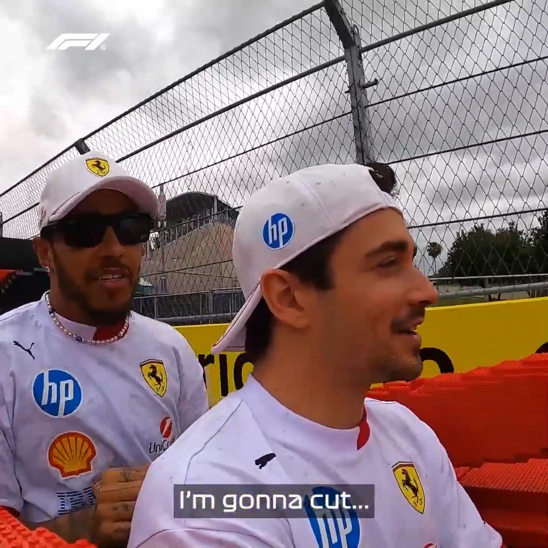 Lewis and Charles really wanted to win! 🤣 #F1 #MiamiGP