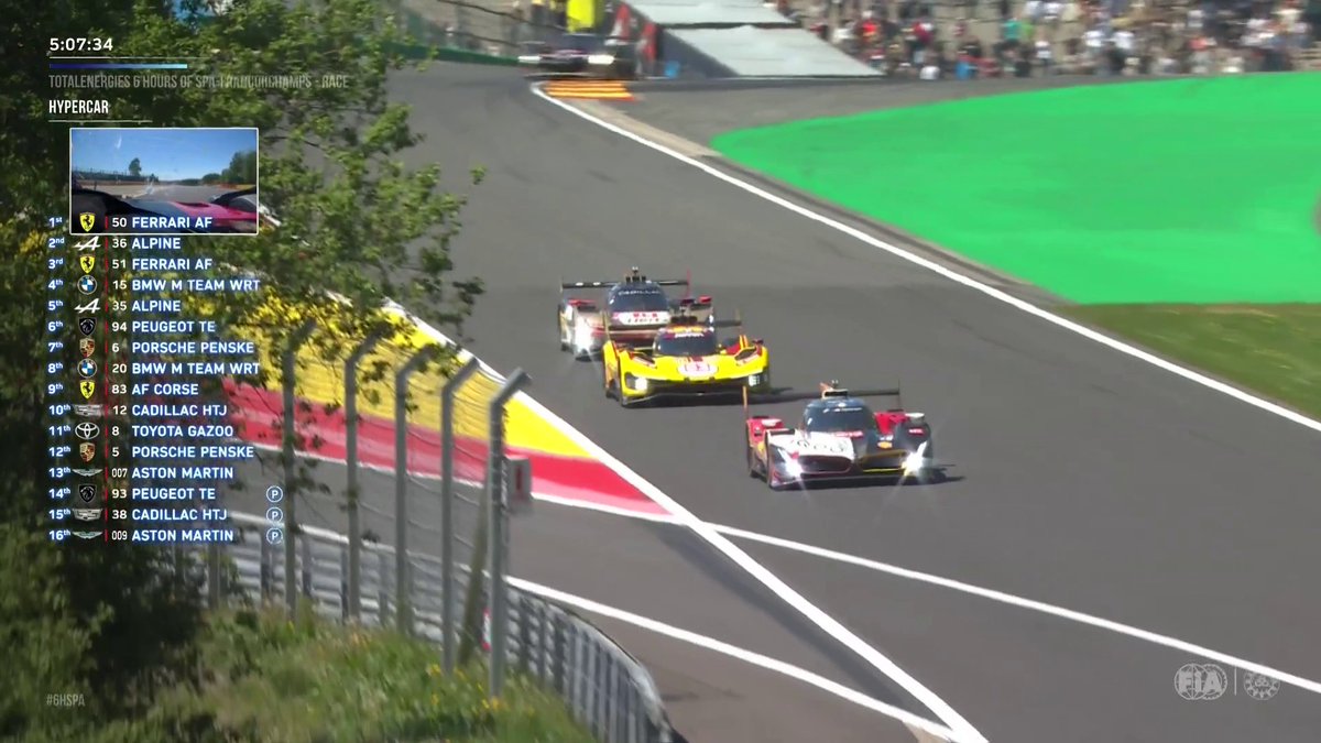🐐 Magnussen por la hierba para doblar 2 coches en Spa.