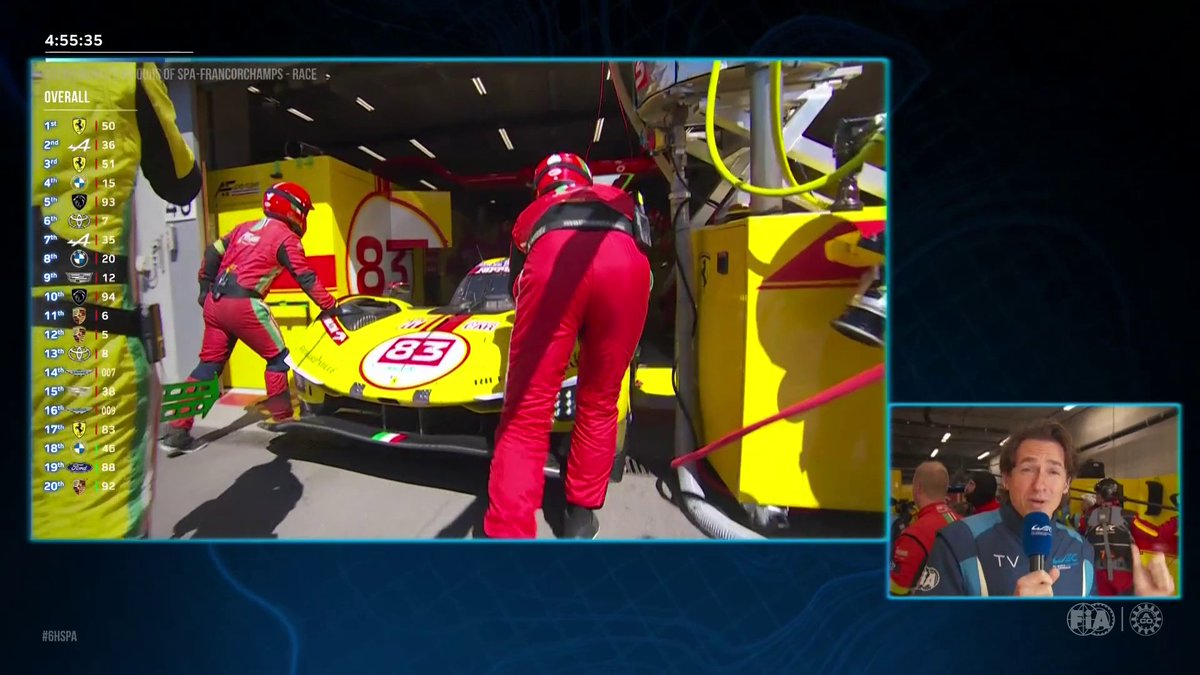 AF Corse #83 goes back to the garage with turbo issues 😓 Watch LIVE on 🎥 #WEC #6HSpa