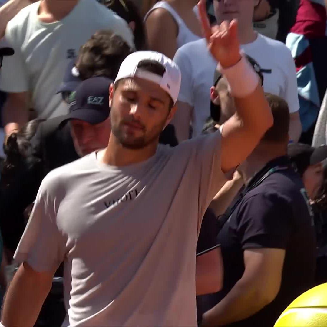 Breaking New Ground 👏 Marcos Giron takes down Fritz 7-6 7-6 for a maiden Top 5 win on clay! #IBI25
