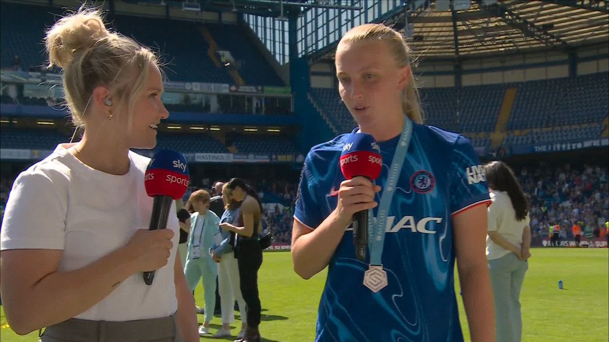 "We never, EVER give up." 🥹 Aggie Beever-Jones on scoring a memorable goal at Stamford Bridge 💙