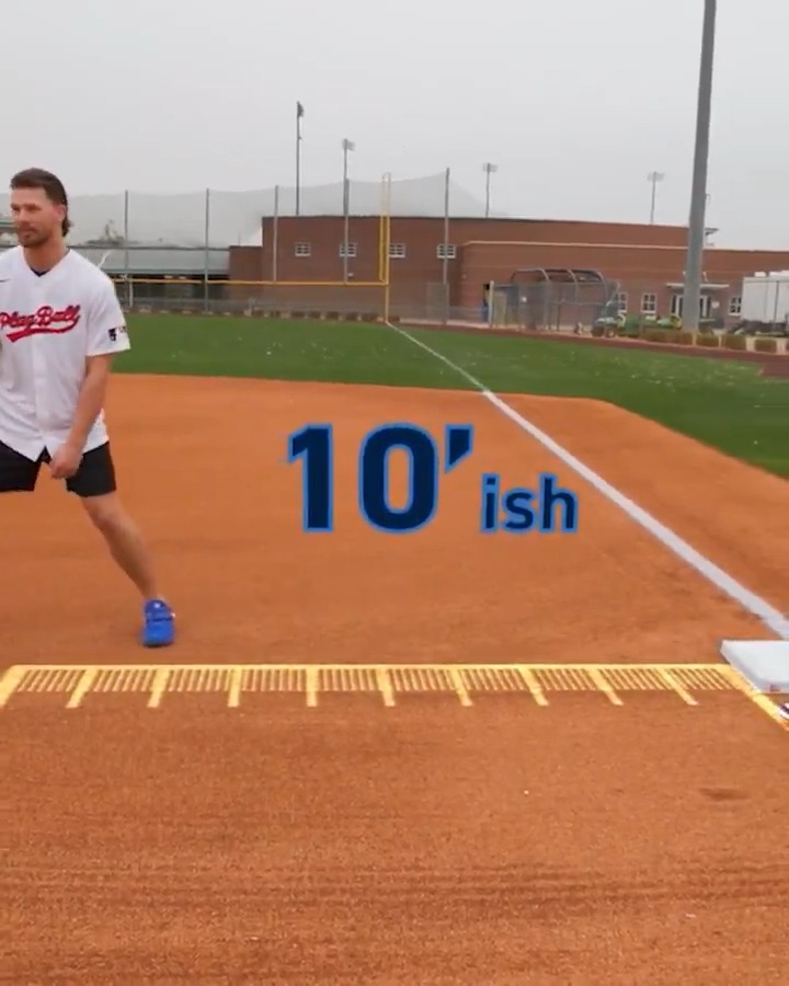 Right, left, replace your feet 🗣️ #PlayBall ambassador and Kansas City Royals shortstop Bobby Witt Jr. demonstrates how he gets his leads off first base.