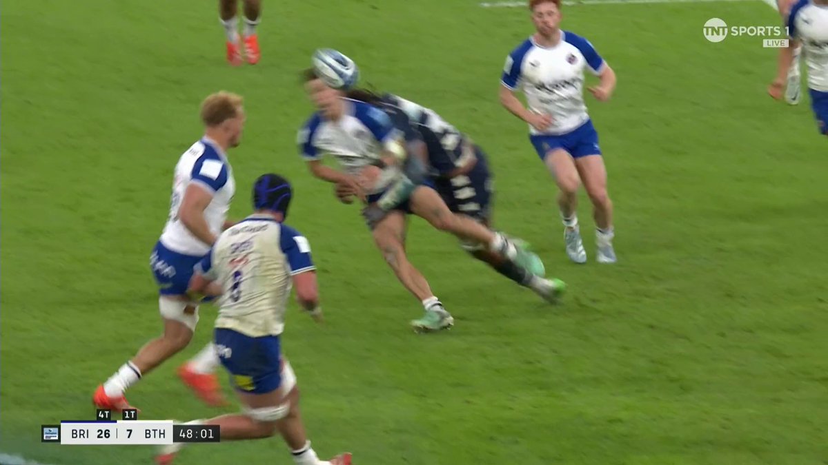 OOF! Bill Mata was a hair-raising hit 😧 #GallagherPrem | #BRIvBAT | #BigDayOut