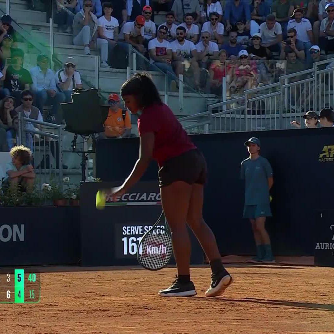 Svitolina digs deep 🪏 Elina Monfils defeats Baptiste 6-4, 3-6, 6-4 to advance in Rome! #IBI25