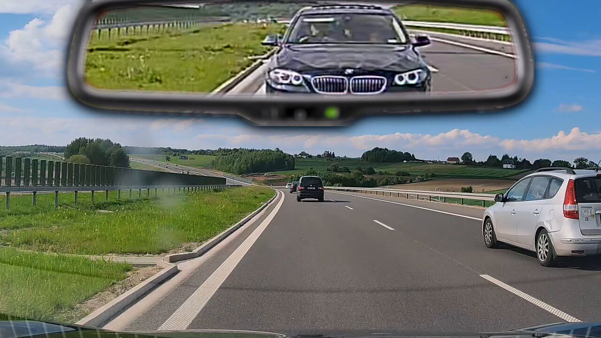 Nie dał rady wyprzedzić z prawej strony, czyli nie musiałem zjeżdżać? Tak to działa?