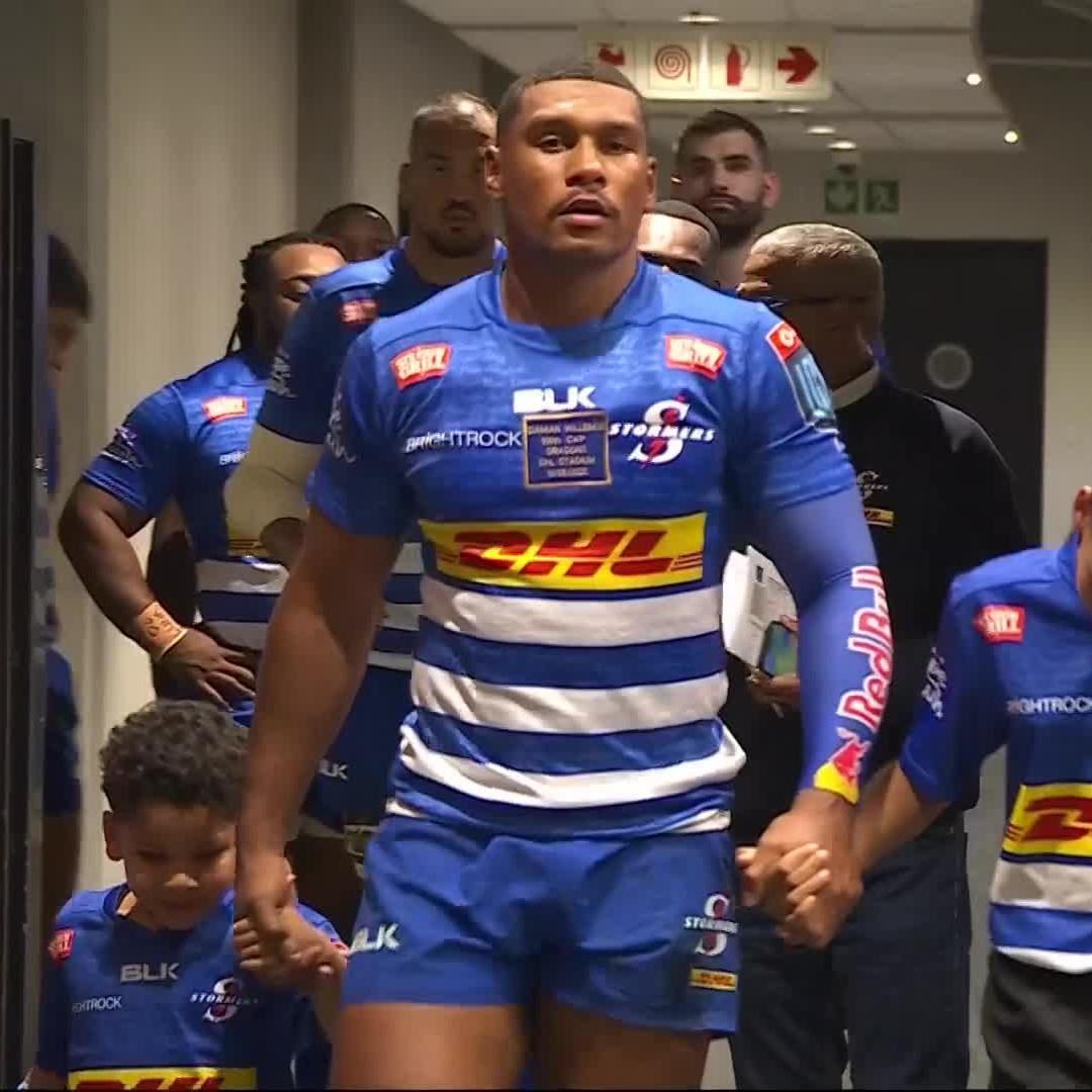 1️⃣0️⃣0️⃣ 𝐜𝐚𝐩𝐬 𝐟𝐨𝐫 𝐃𝐚𝐦𝐢𝐞𝐧 𝐖𝐢𝐥𝐥𝐞𝐦𝐬𝐞 The 27-year-old marks a massive milestone in Stormers colours 🔵⚪ 📺 Stream #VURC on DStv: