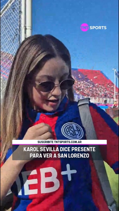 🔵🔴 Karol Sevilla, actriz y cantante mexicana, es fanática de San Lorenzo y dice presente en el Nuevo Gasómetro para ver la #LPFxTNTSports