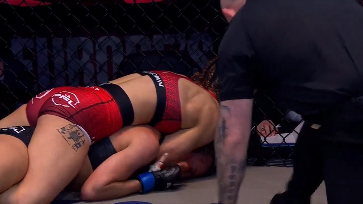 Scotland's Gemma Auld battles through adversity and gets the second round submission over Sammy Jo Luxton! #PFLBelfast | LIVE NOW