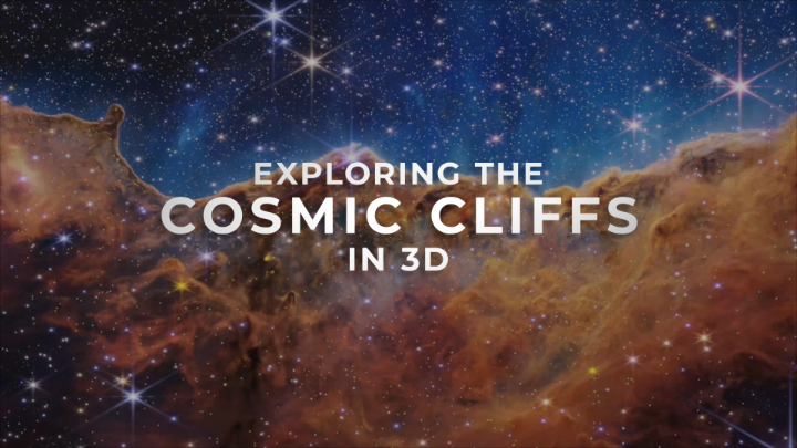 In July 2022, NASA Webb Telescope made history, revealing a breathtaking view of a region now nicknamed the Cosmic Cliffs. This glittering realm of star birth is the subject of a new 3D visualization derived from the Webb data - breathing new life into the iconic image.