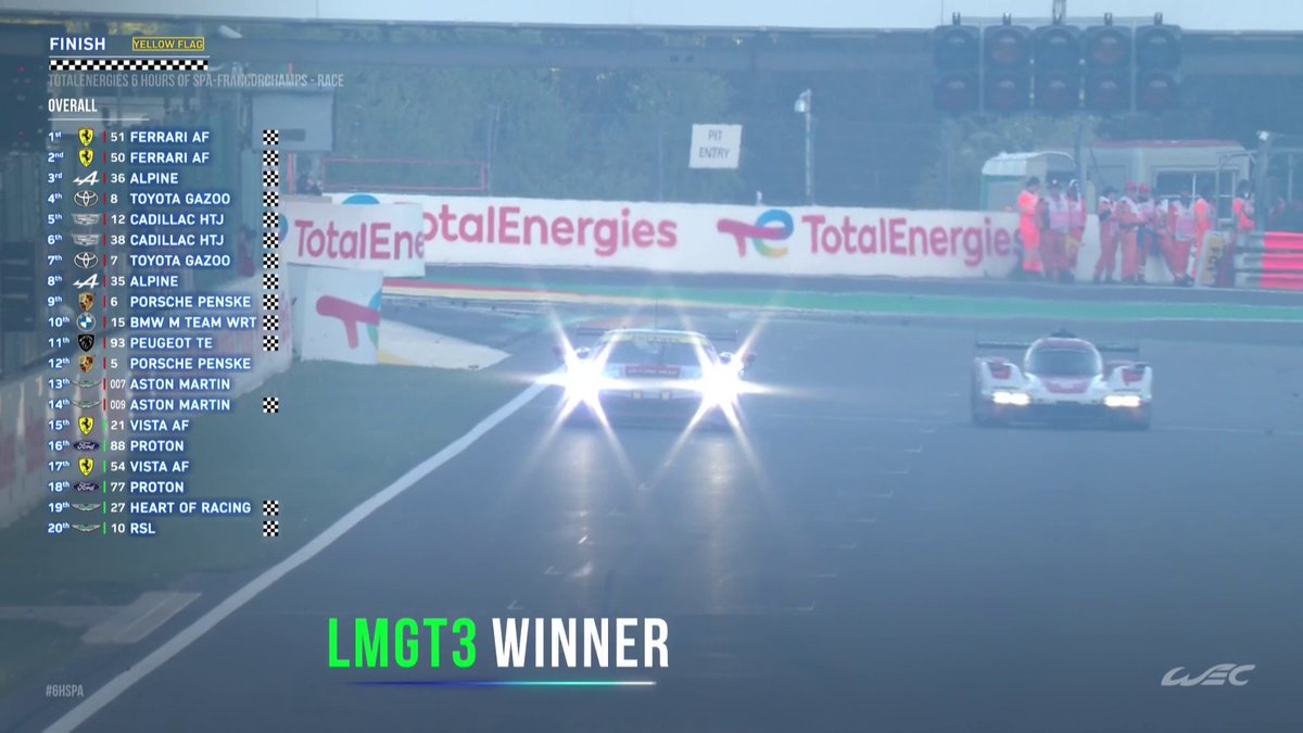 Your LMGT3 race winners... #21 Vista AF Corse! 🏁🙌 #WEC #6HSpa