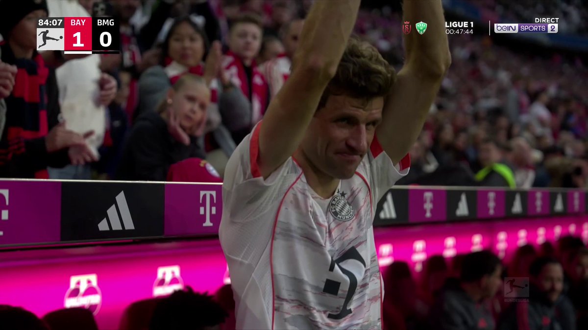 C’était le dernier match de Thomas Müller 🇩🇪 à l’Allianz Arena 🥹😢 🎥 beIN SPORTS