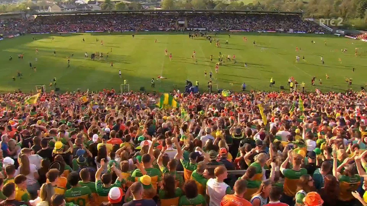 Incredible drama in Clones and a huge brawl broke out around midfield after the final whistle blew. Donegal are Ulster champions.