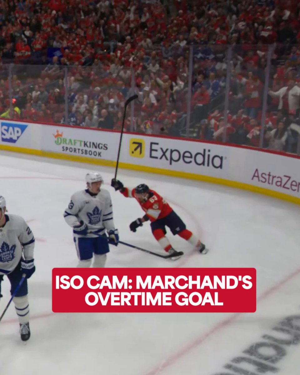 Follow Brad Marchand as he scores his 14th career game-winning goal in the #StanleyCup Playoffs 😼 Catch Game 4 between the Toronto Maple Leafs and Florida Panthers TOMORROW at 7:30p ET on NHLonTNT (TBS), Sports on Max, Sportsnet and TVA Sports!