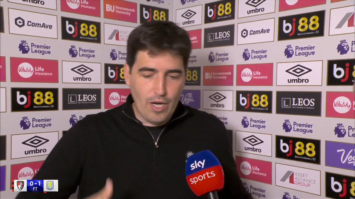 "It's a VERY dangerous challenge." Andoni Iraola shares his concern over Tyrone Mings' challenge on Alex Scott 😨