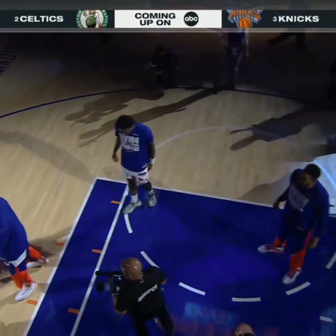 Jalen Brunson is introduced at Game 3