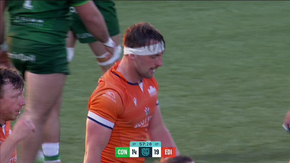 🏰 Edinburgh Rugby retake the lead! Ben Muncaster with his side's third try against Connacht at the Dexcom Stadium 🙌