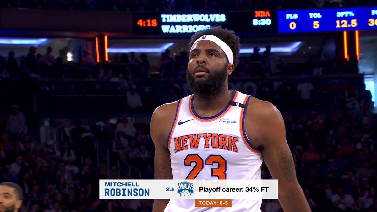 The Knicks crowd supported Mitchell Robinson while he was at the free throw line 🧡 Bigger than basketball 🙌