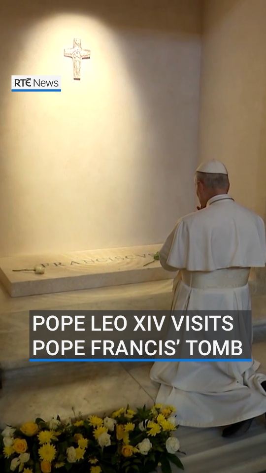 Pope Leo XIV visited the tomb of Pope Francis on his first trip outside the Vatican | Read more: