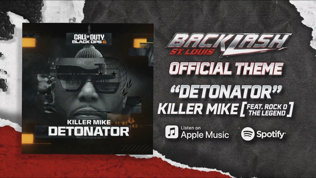 “Detonator (feat. Rock D The Legend)” by Killer Mike is an Official Theme Song of #WWEBacklash!