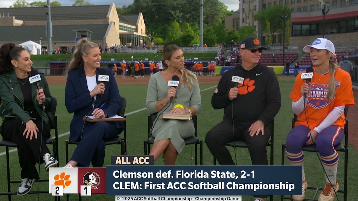 "I just had a feeling that this team was going to pull it out in the end." Clemson Softball 🥎's Kylee Johnson on her home run in the 7th inning to win the ACC Championship 🏆