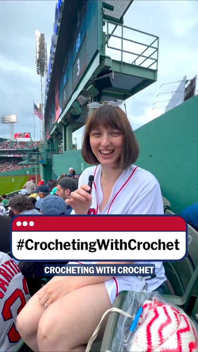Meet Anna, the fan who has been crocheting a sweater during all of Garrett Crochet’s starts this season! #CrochetingWithCrochet 🧶