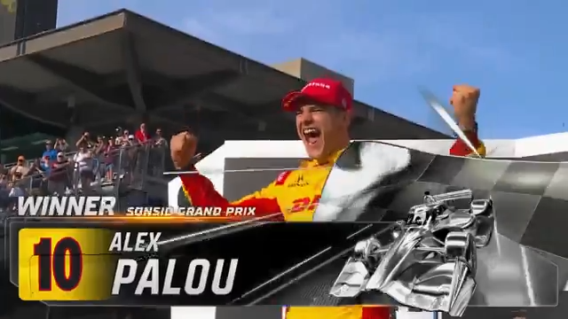 That's 4 wins in 5 races for Alex Palou. #IndyGP #INDYCAR