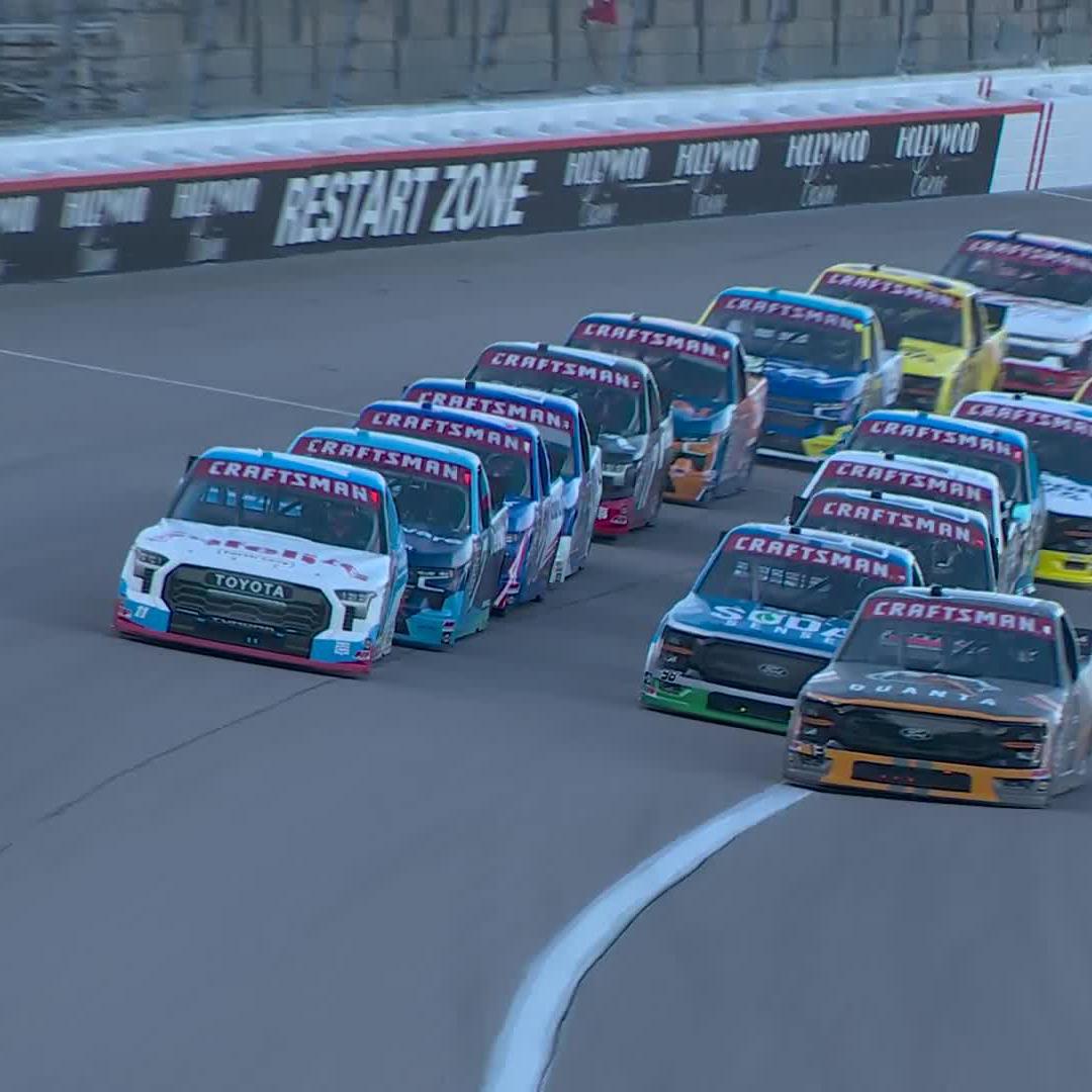 Let’s go truckin’! The green flag is out at @KansasSpeedway live on FS1.