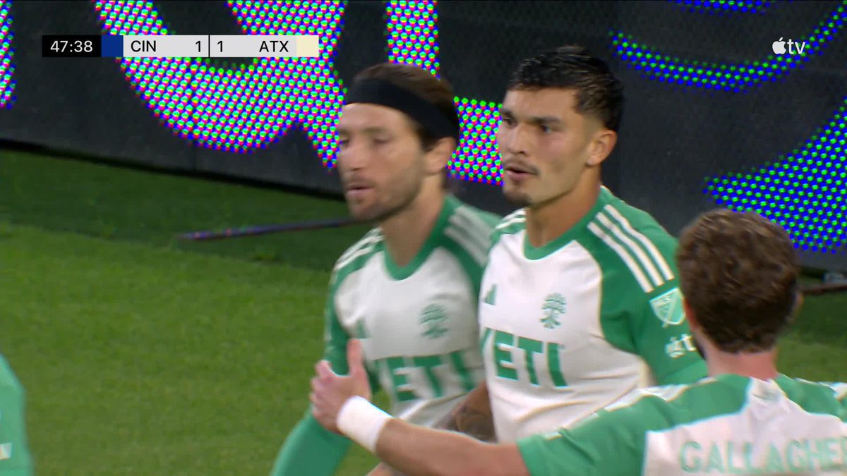 Brandon Vazquez equalizes from the spot for Austin in Cincinnati!