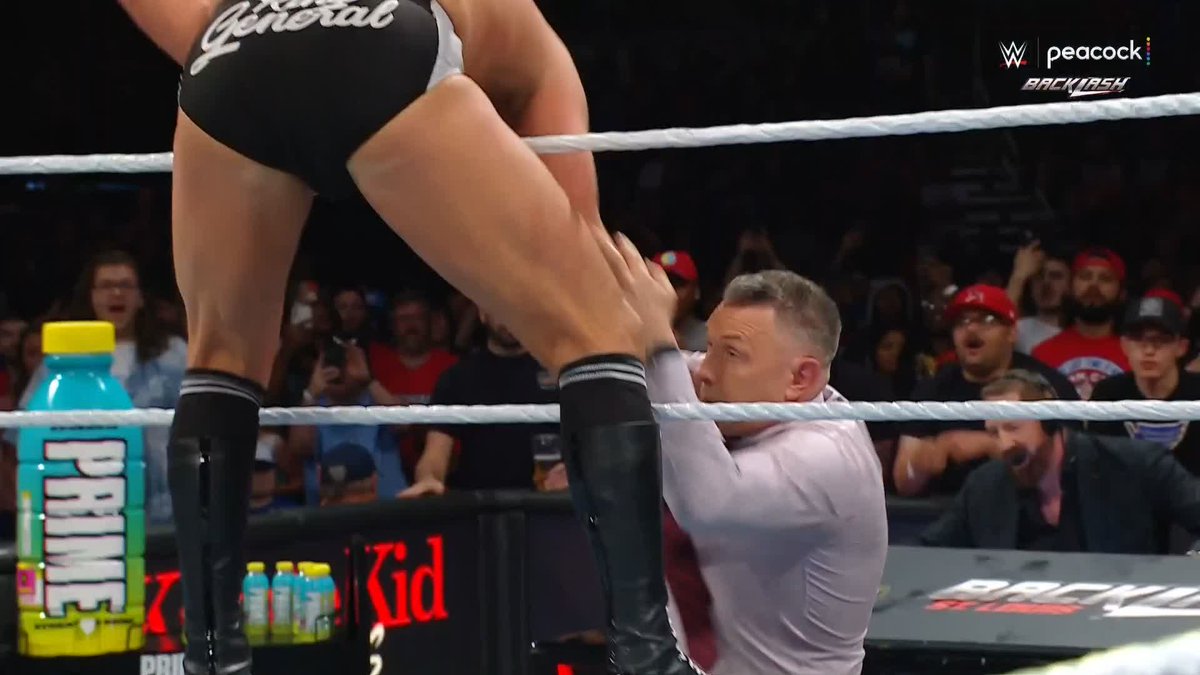 MICHAEL COLE gets in on the in-ring action at #WWEBacklash!