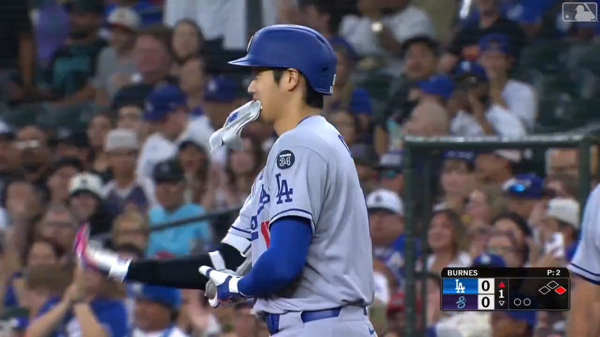 【 #ドジャース 】#大谷翔平 ヒット&四球で2出塁の活躍!!これで8試合連続ヒットをマークしています⚾️ #日本人選手情報