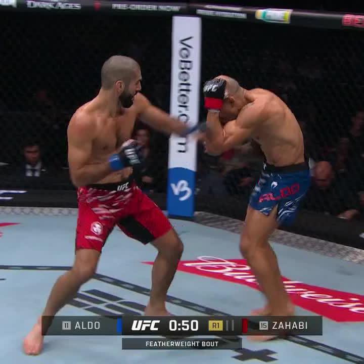 Aldo dodging punches and throwing back 🔥 #UFC315