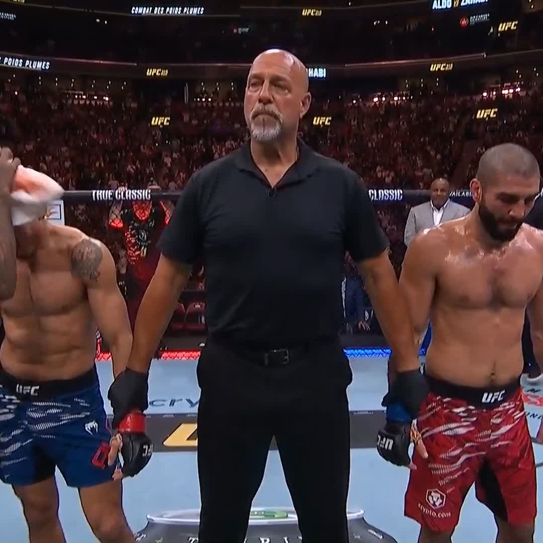 🚨 Aiemann Zahabi 🇨🇦 s’impose par décision unanime face à Jose Aldo 🇧🇷 Quel combat !!! #UFC315