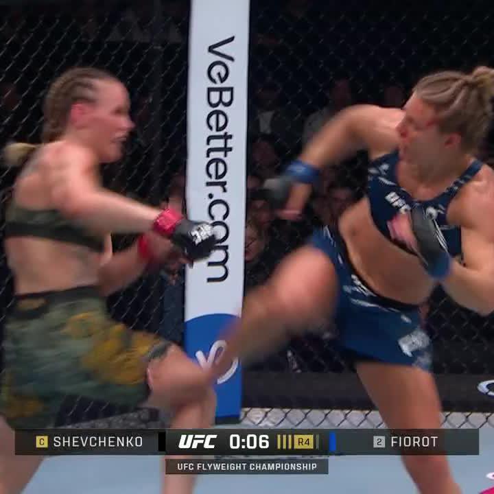 SHEVCHENKO DROPPPED FIOROT TO END THE ROUND 😳 #UFC315