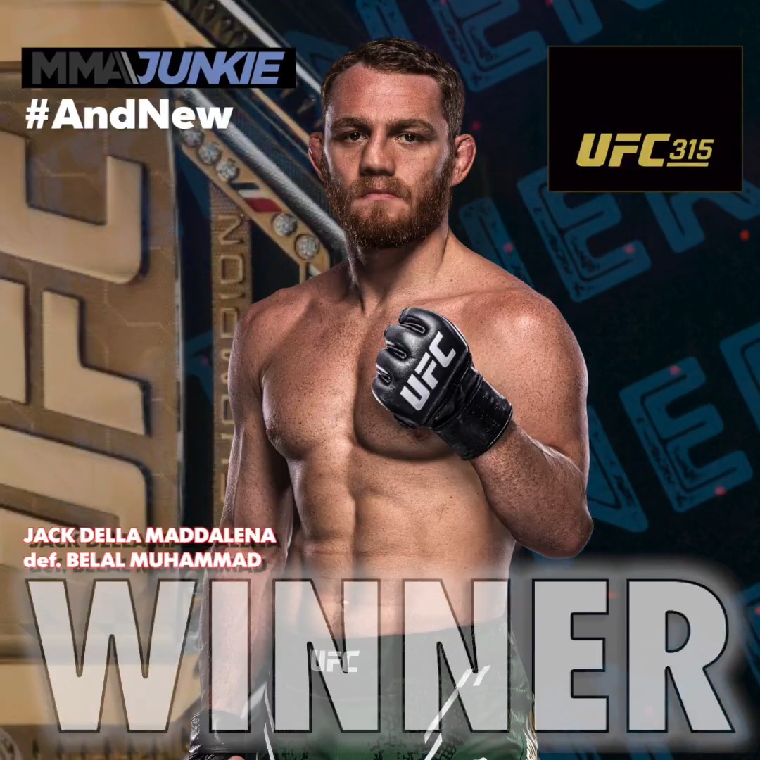#UFC315 results: Jack Della Maddalena def. Belal Muhammad via unanimous decision (48-47, 48-47, 49-46) – to win welterweight title Live coverage: