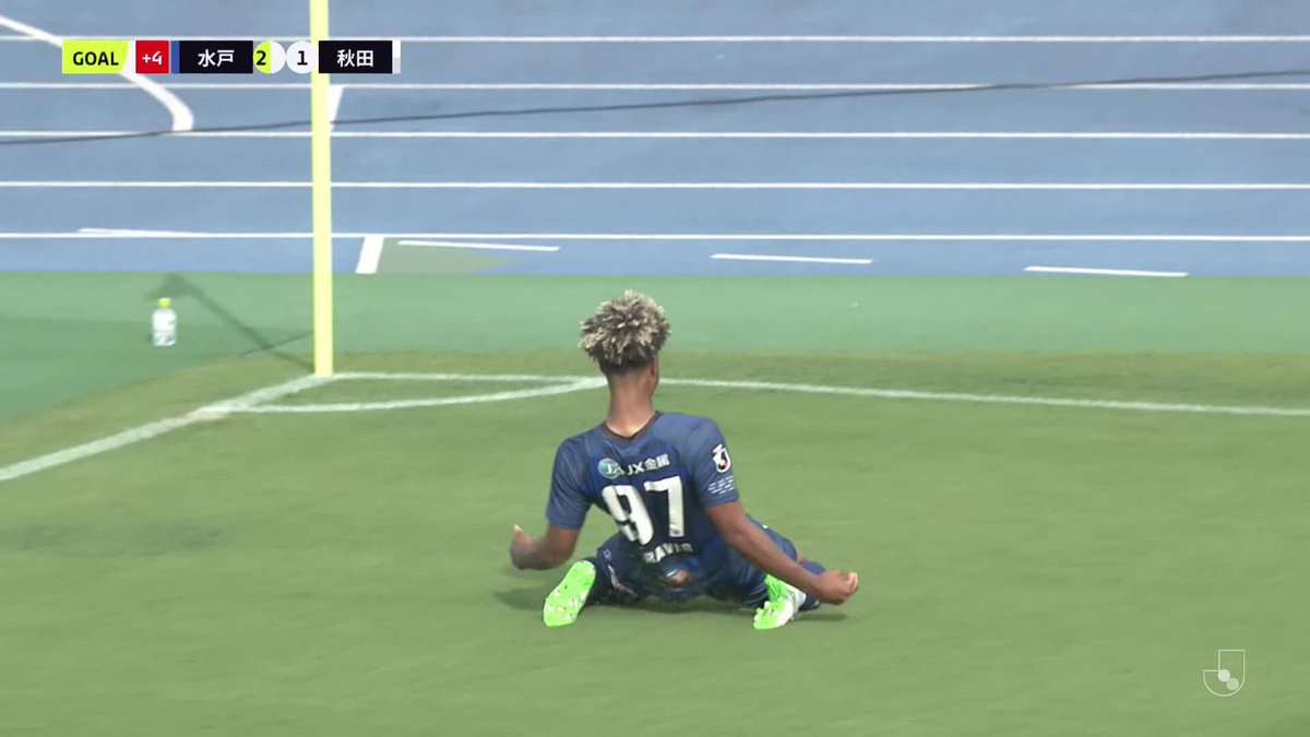 アディショナルタイム、#鷹啄トラビス の勝ち越しゴール✨️ 🎦 ゴール動画 🏆 明治安田Ｊ２リーグ 第15節 🆚 水戸vs秋田 🔢 2-1 ⌚️ 90+2分 ⚽️ 鷹啄 トラビス（水戸) #Ｊリーグ