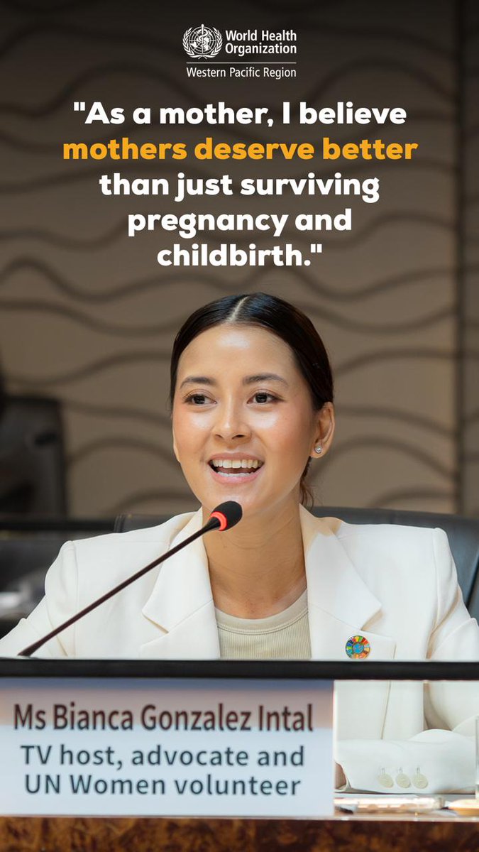 On #MothersDay, listen to what UN Women volunteer and mother of two Bianca Gonzalez Intal Bianca Gonzalez Intal shared during a recent World Health Organization (WHO) event about her experience of pregnancy and her hopes for all mothers in the region. 🩵 #HopefulFutures